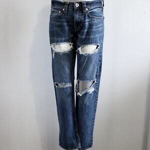 BULLHEAD Denim Co. Slim Straight Denim Distressed Jeans Mens Size W 29 L 30